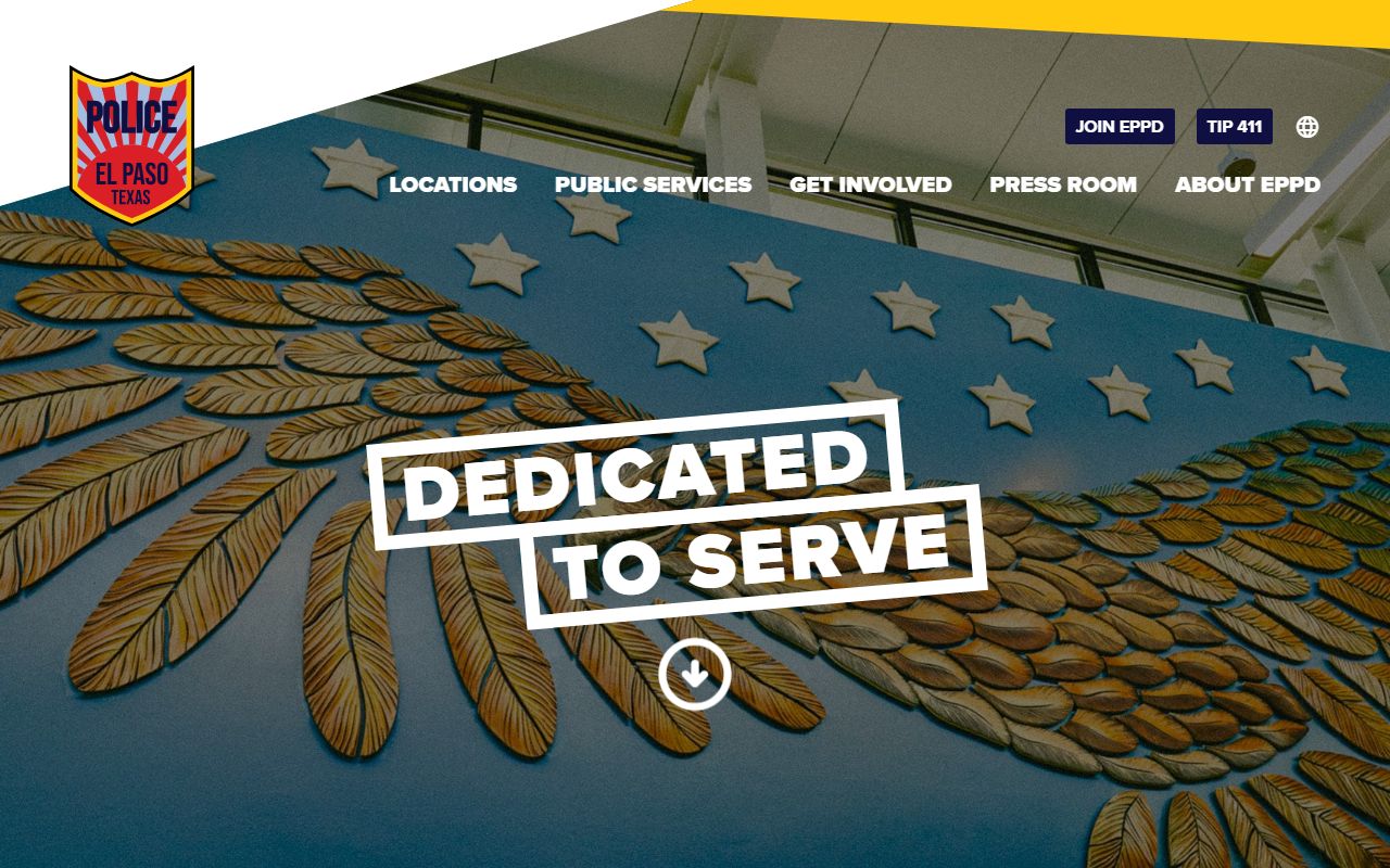 El Paso Police Department website for sex offender registration and SORT program