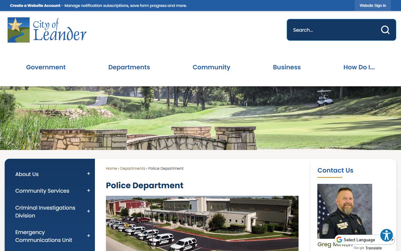 Leander Police Department sex offender registry