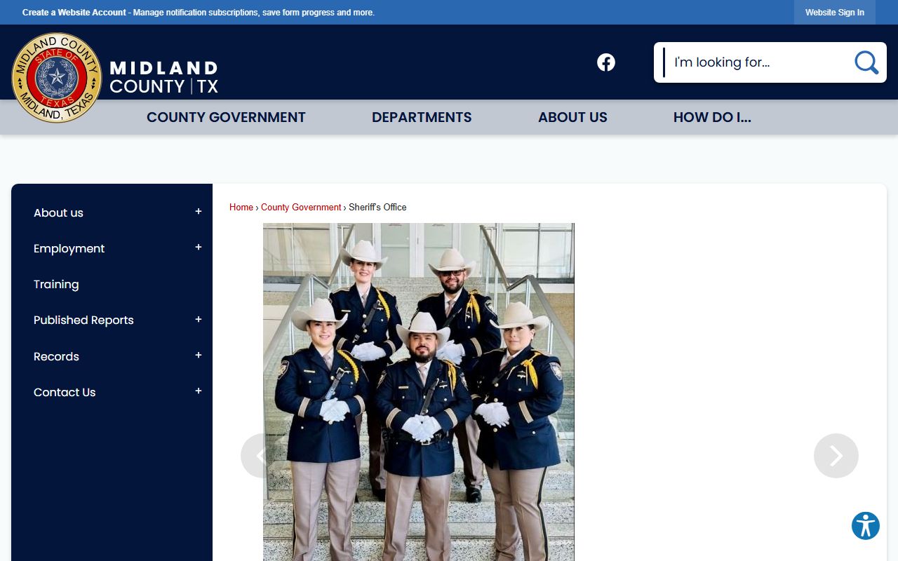 Midland County Sheriff's Office website for sex offender registry