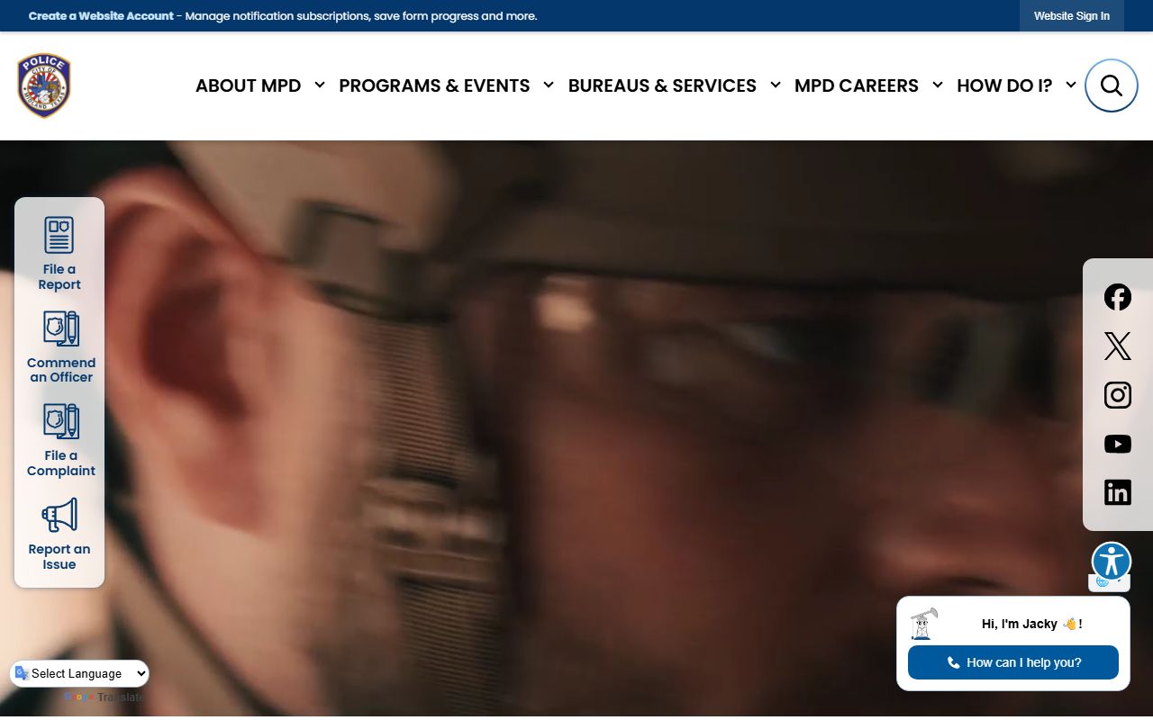 Midland Police Department website for sex offender registration