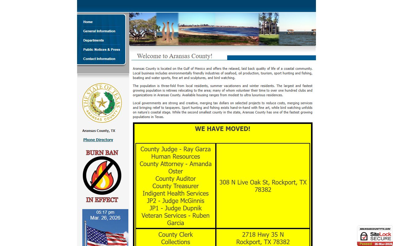 Aransas County sex offender registry official website