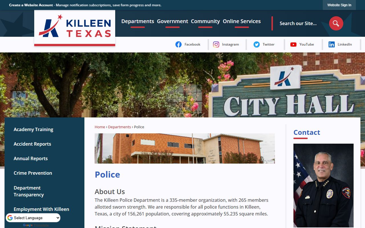 Killeen Police Department Bell County sex offender registration