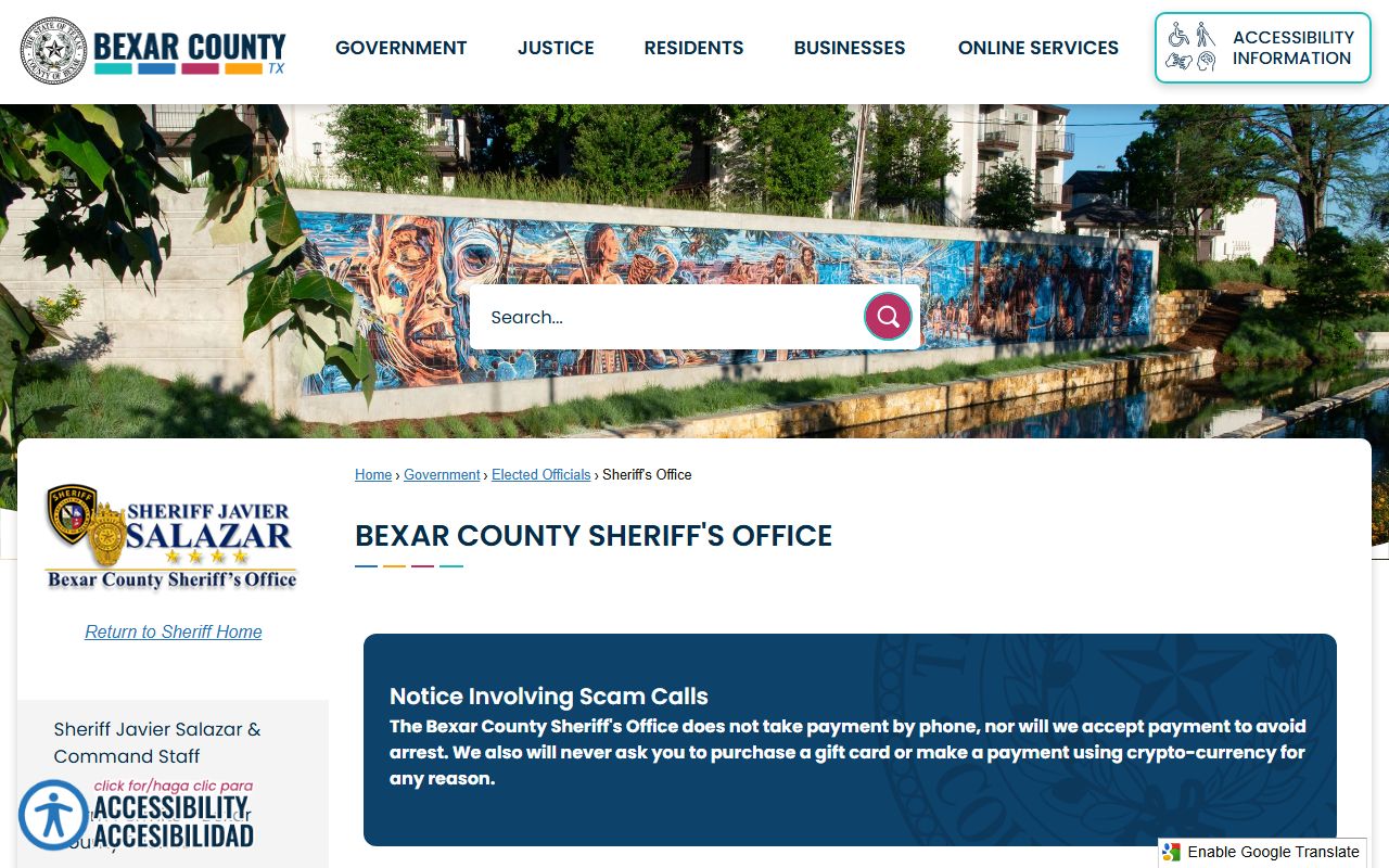 Bexar County Sheriff's Office sex offender registration San Antonio